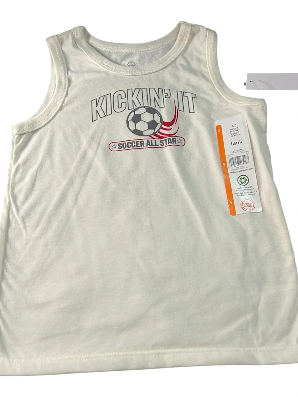 wonder nation Blue, Orange & Cream Kids Tank Top 3-Pack with Playful Prints